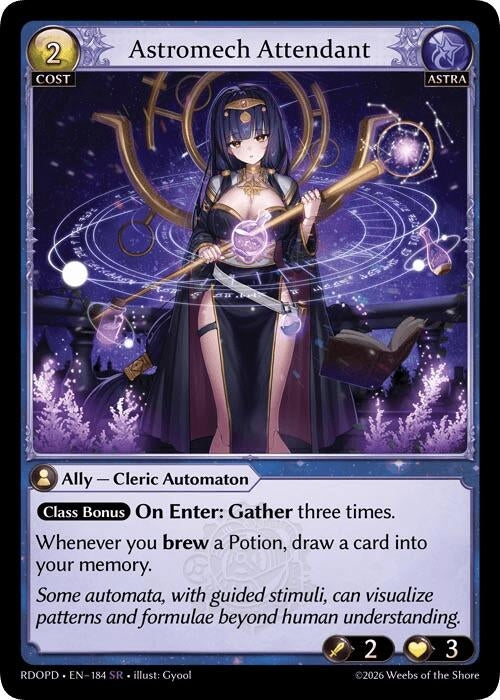 Image for Astromech Attendant (184) (Radiant Origins: Pantheon) - Grand Archive TCG
