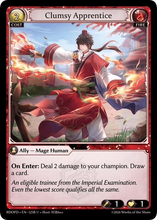 Image for Clumsy Apprentice (125B) (125B) (Radiant Origins: Pantheon) - Grand Archive TCG