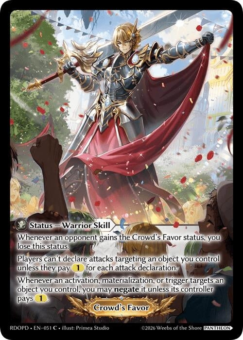 Image for Crowd's Favor (051) (Radiant Origins: Pantheon) - Grand Archive TCG