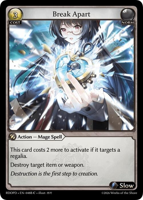 Image for Break Apart (048B) (048B) (Radiant Origins: Pantheon) - Grand Archive TCG