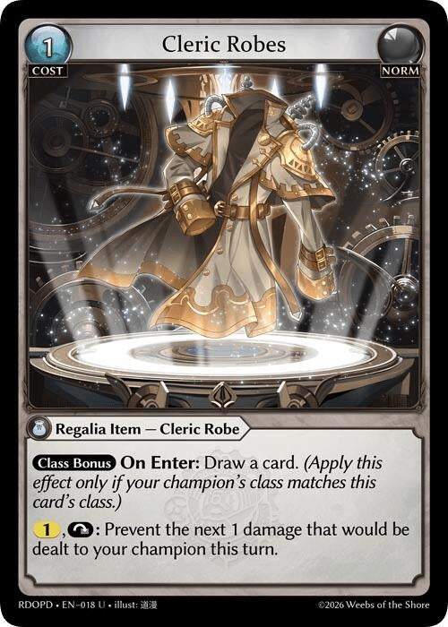 Image for Cleric Robes (018) (Radiant Origins: Pantheon) - Grand Archive TCG