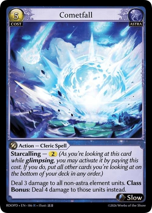 Image for Cometfall (186) (Radiant Origins: Pantheon) - Grand Archive TCG
