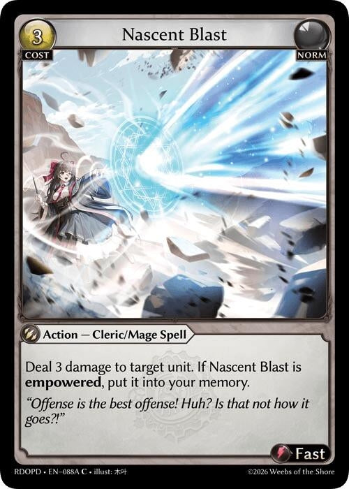 Image for Nascent Blast (088A) (088A) (Radiant Origins: Pantheon) - Grand Archive TCG