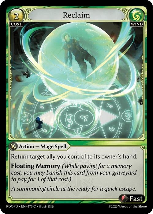 Image for Reclaim (173) (Radiant Origins: Pantheon) - Grand Archive TCG