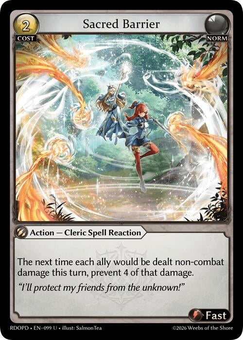 Image for Sacred Barrier (099) (Radiant Origins: Pantheon) - Grand Archive TCG