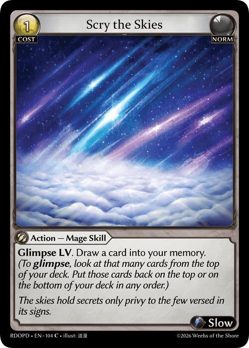 Image for Scry the Skies (104) (Radiant Origins: Pantheon) - Grand Archive TCG