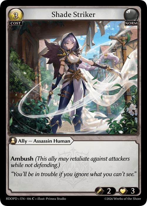 Image for Shade Striker (106) (Radiant Origins: Pantheon) - Grand Archive TCG