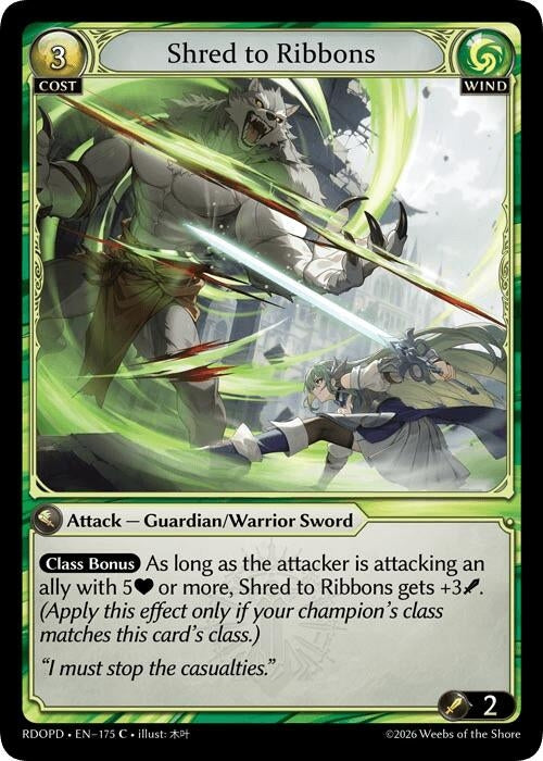 Image for Shred to Ribbons (175) (Radiant Origins: Pantheon) - Grand Archive TCG