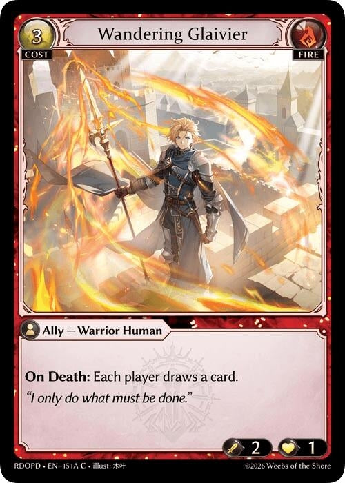 Image for Wandering Glaivier (151A) (151A) (Radiant Origins: Pantheon) - Grand Archive TCG