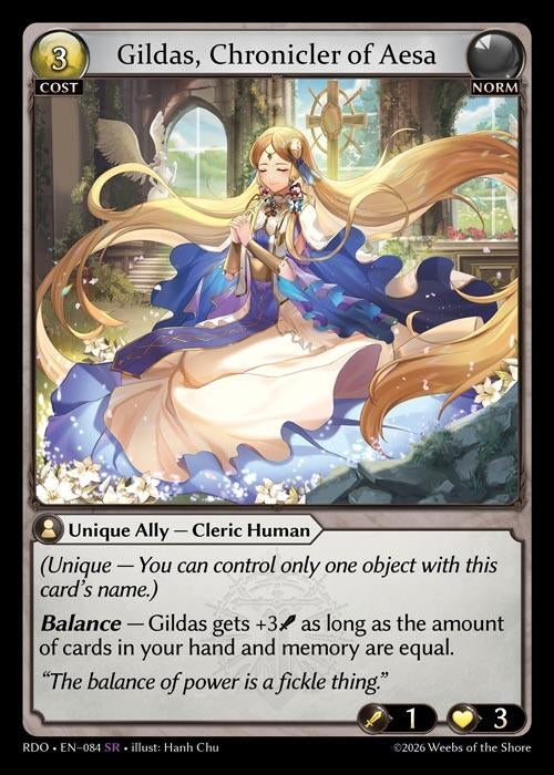 Image for Gildas, Chronicler of Aesa (084) (Radiant Origins) - Grand Archive TCG