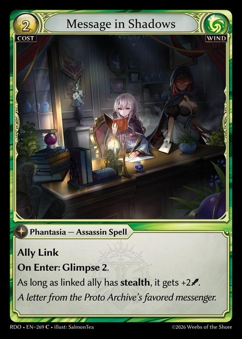 Image for Message in Shadows (269) (Radiant Origins) - Grand Archive TCG
