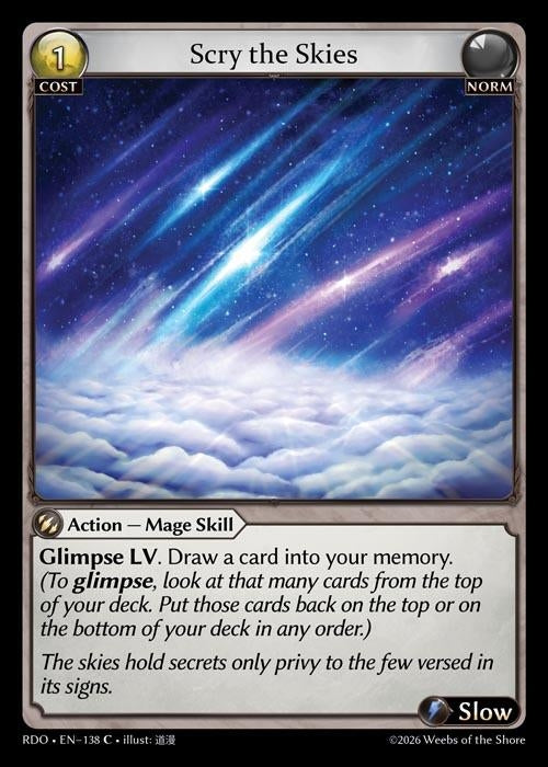Image for Scry the Skies (138) (Radiant Origins) - Grand Archive TCG
