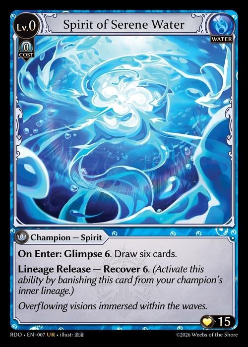 Image for Spirit of Serene Water (007) (Radiant Origins) - Grand Archive TCG