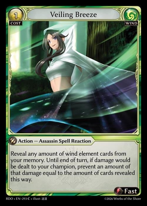Image for Veiling Breeze (293) (Radiant Origins) - Grand Archive TCG