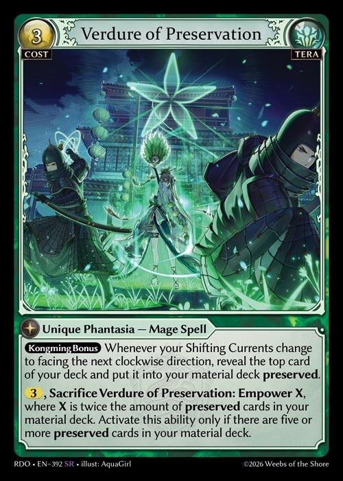 Image for Verdure of Preservation (392) (Radiant Origins) - Grand Archive TCG