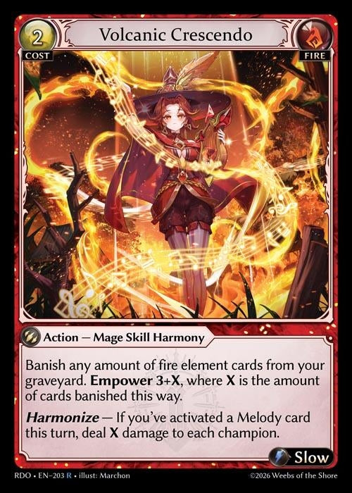Image for Volcanic Crescendo (203) (Radiant Origins) - Grand Archive TCG