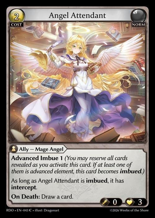 Image for Angel Attendant (Curio Foil) (043) (Radiant Origins) - Grand Archive TCG