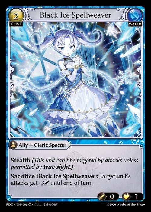 Image for Black Ice Spellweaver (Curio Foil) (208) (Radiant Origins) - Grand Archive TCG