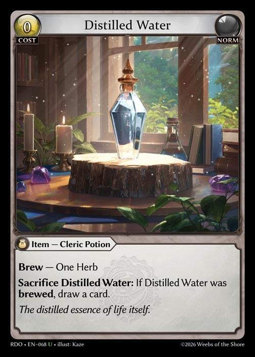 Image for Distilled Water (Curio Foil) (068) (Radiant Origins) - Grand Archive TCG