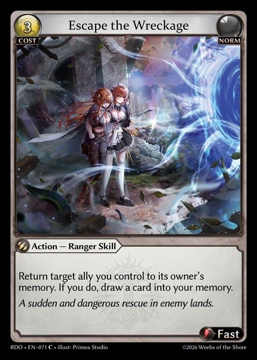 Image for Escape the Wreckage (Curio Foil) (071) (Radiant Origins) - Grand Archive TCG