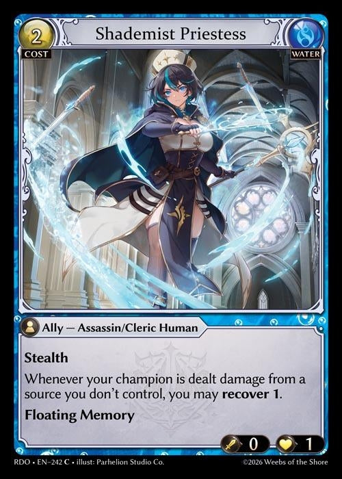 Image for Shademist Priestess (Curio Foil) (242) (Radiant Origins) - Grand Archive TCG