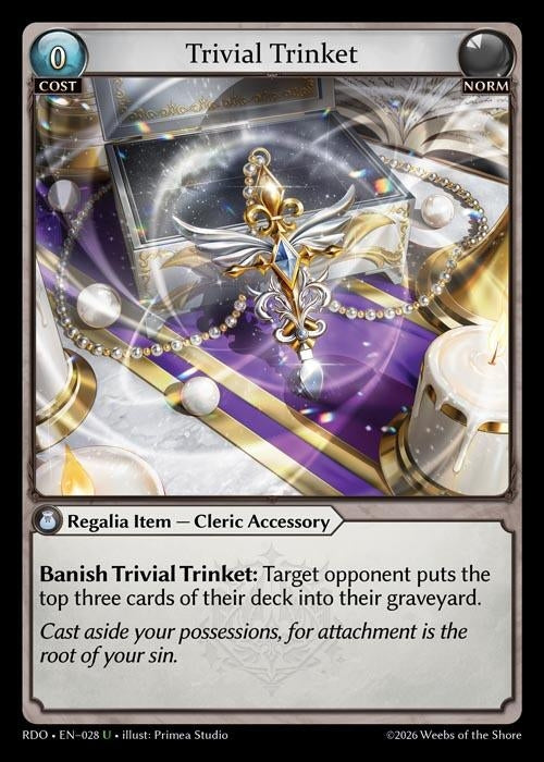 Image for Trivial Trinket (Curio Foil) (028) (Radiant Origins) - Grand Archive TCG