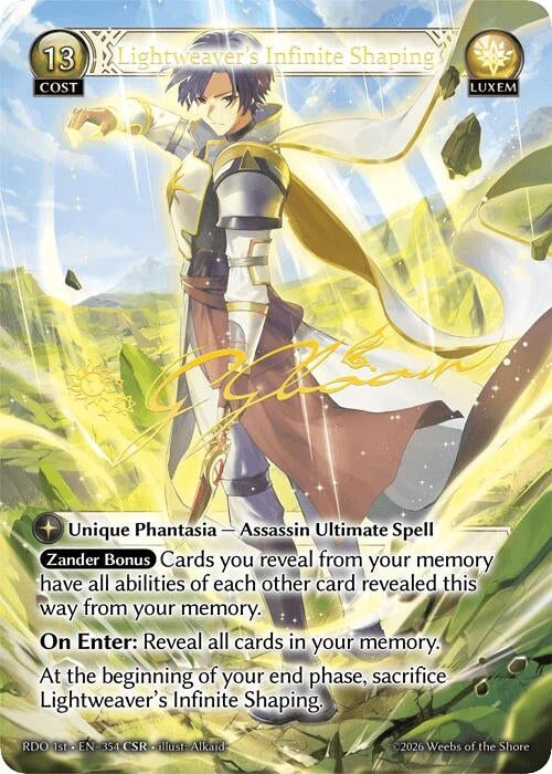 Image for Lightweaver's Infinite Shaping (CSR) (354) (Radiant Origins) - Grand Archive TCG