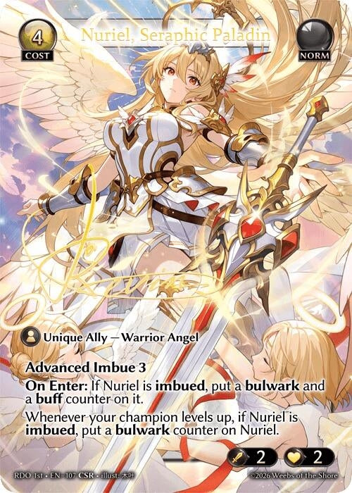 Image for Nuriel, Seraphic Paladin (CSR) (107) (Radiant Origins) - Grand Archive TCG