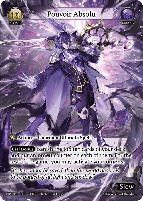 Image for Pouvoir Absolu (404) (Radiant Origins) - Grand Archive TCG