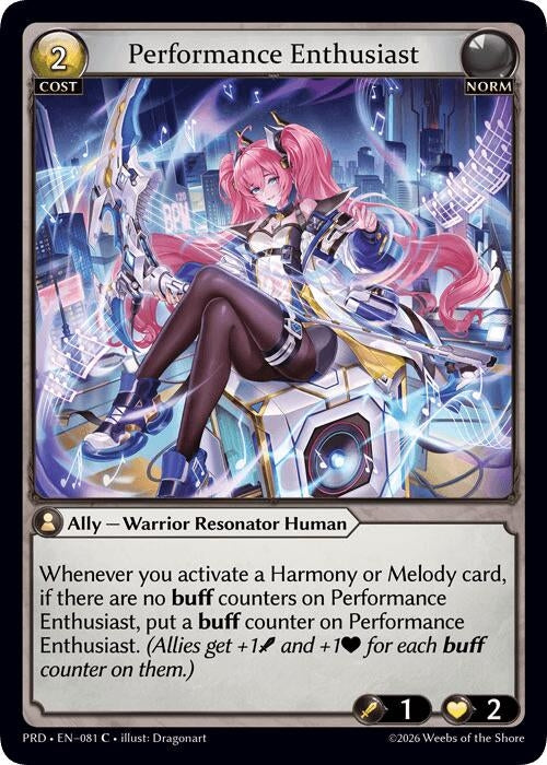 Image for Performance Enthusiast (081) (.asphodel/paradise) (PRD) - Grand Archive TCG
