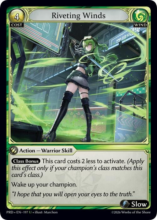 Image for Riveting Winds (197) (.asphodel/paradise) (PRD) - Grand Archive TCG