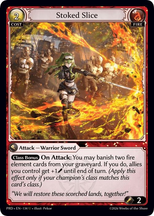 Image for Stoked Slice (134) (.asphodel/paradise) (PRD) - Grand Archive TCG