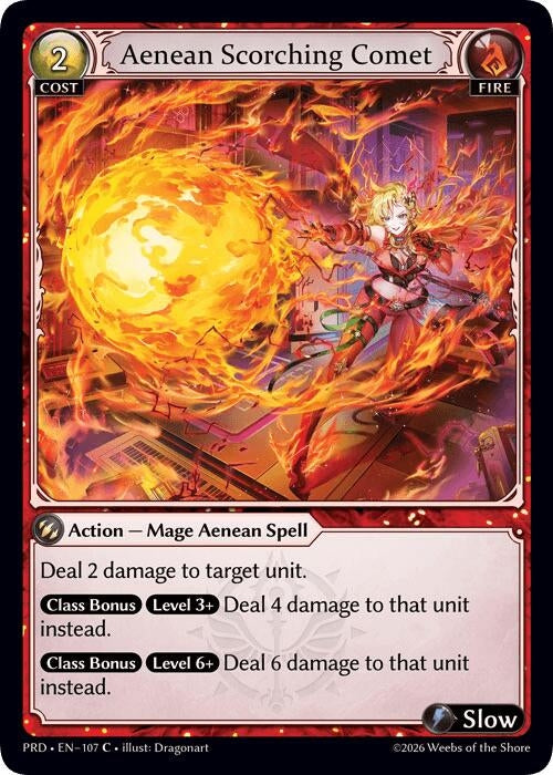 Image for Aenean Scorching Comet (Interference Curio Foil) (107) (.asphodel/paradise) (PRD) - Grand Archive TCG