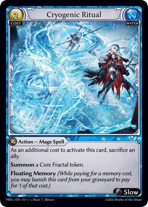 Image for Cryogenic Ritual (Interference Curio Foil) (151) (.asphodel/paradise) (PRD) - Grand Archive TCG