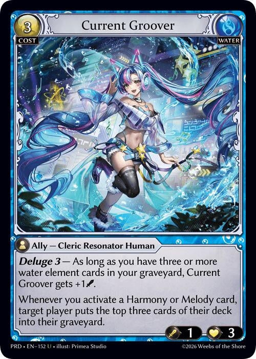 Image for Current Groover (Interference Curio Foil) (152) (.asphodel/paradise) (PRD) - Grand Archive TCG