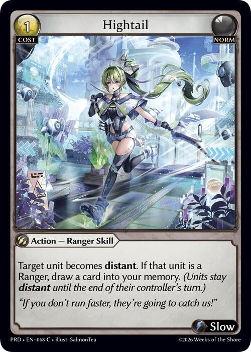 Image for Hightail (Interference Curio Foil) (068) (.asphodel/paradise) (PRD) - Grand Archive TCG