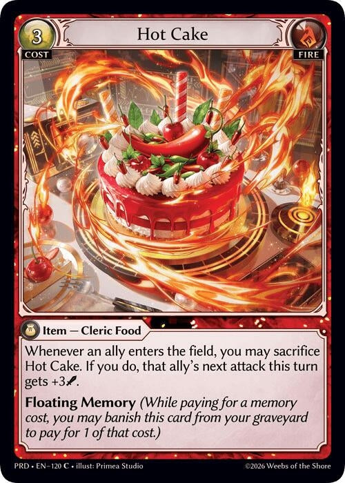 Image for Hot Cake (Interference Curio Foil) (120) (.asphodel/paradise) (PRD) - Grand Archive TCG