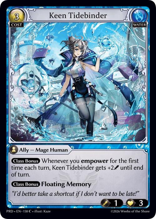 Image for Keen Tidebinder (Interference Curio Foil) (158) (.asphodel/paradise) (PRD) - Grand Archive TCG