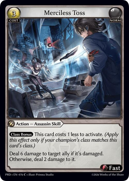 Image for Merciless Toss (Interference Curio Foil) (076) (.asphodel/paradise) (PRD) - Grand Archive TCG