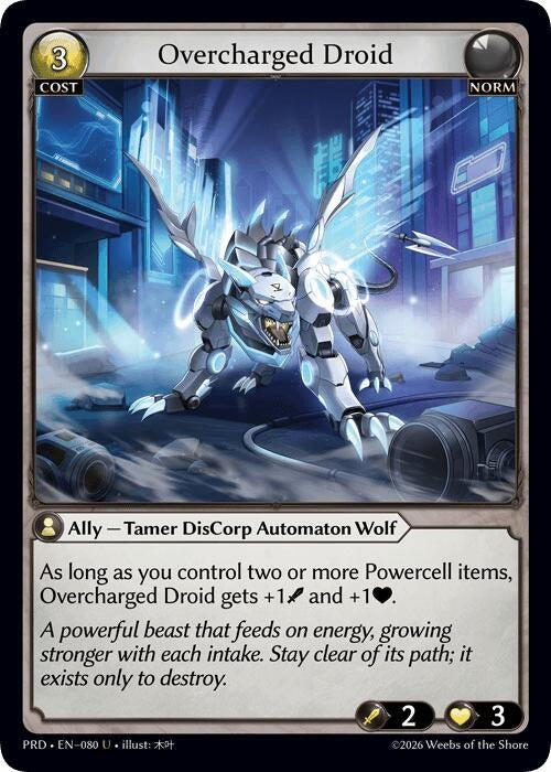 Image for Overcharged Droid (Interference Curio Foil) (080) (.asphodel/paradise) (PRD) - Grand Archive TCG