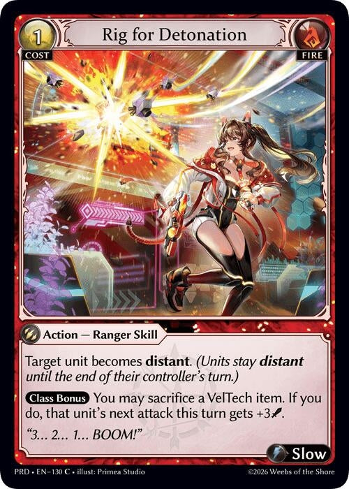 Image for Rig for Detonation (Interference Curio Foil) (130) (.asphodel/paradise) (PRD) - Grand Archive TCG