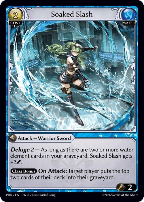 Image for Soaked Slash (Interference Curio Foil) (166) (.asphodel/paradise) (PRD) - Grand Archive TCG