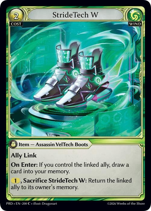 Image for StrideTech W (Interference Curio Foil) (200) (.asphodel/paradise) (PRD) - Grand Archive TCG