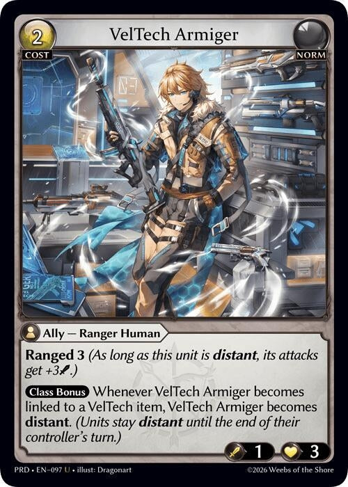 Image for VelTech Armiger (Interference Curio Foil) (097) (.asphodel/paradise) (PRD) - Grand Archive TCG