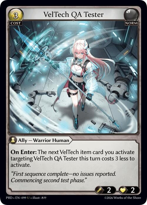 Image for VelTech QA Tester (Interference Curio Foil) (099) (.asphodel/paradise) (PRD) - Grand Archive TCG