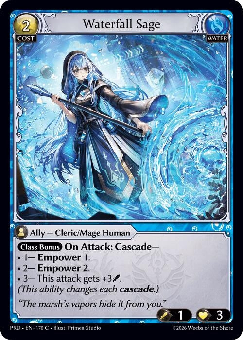 Image for Waterfall Sage (Interference Curio Foil) (170) (.asphodel/paradise) (PRD) - Grand Archive TCG