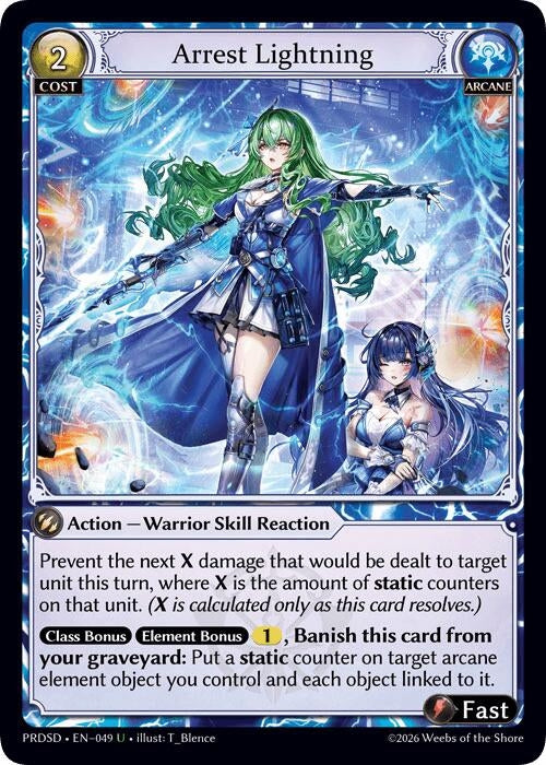 Image for Arrest Lightning (049) (.asphodel/paradise Starter Decks) (PRDSD) - Grand Archive TCG