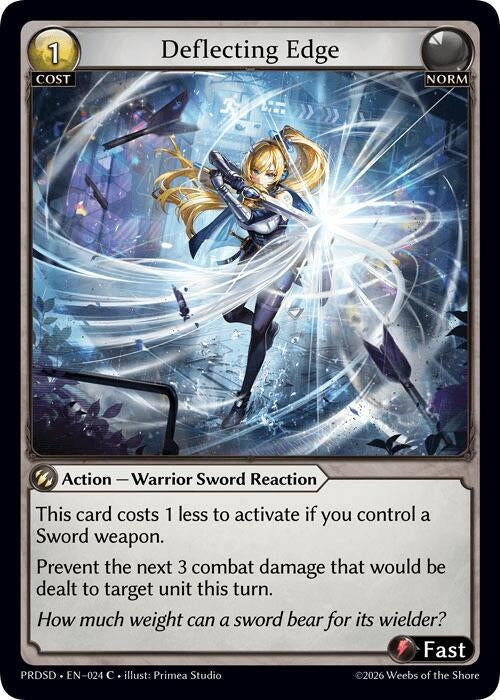 Image for Deflecting Edge (024) (.asphodel/paradise Starter Decks) (PRDSD) - Grand Archive TCG
