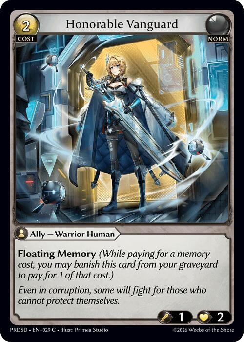 Image for Honorable Vanguard (029) (.asphodel/paradise Starter Decks) (PRDSD) - Grand Archive TCG