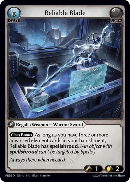 Image for Reliable Blade (013) (.asphodel/paradise Starter Decks) (PRDSD) - Grand Archive TCG